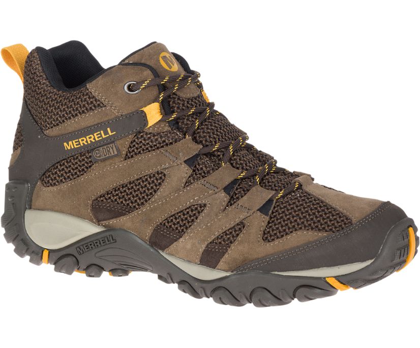 Buty Merrell Alverstone Mid Wasserdicht Wide Width - Buty Trekkingowe Męskie Merrell - Szare [YXCMQ-